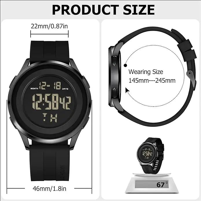 Mens Digital Waterproof Military Watch