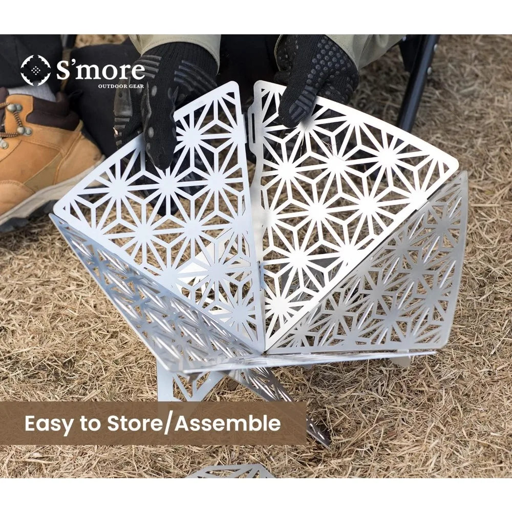 Portable Outdoor Fire Pit . Ideal for Patio and Backyard Bonfires
