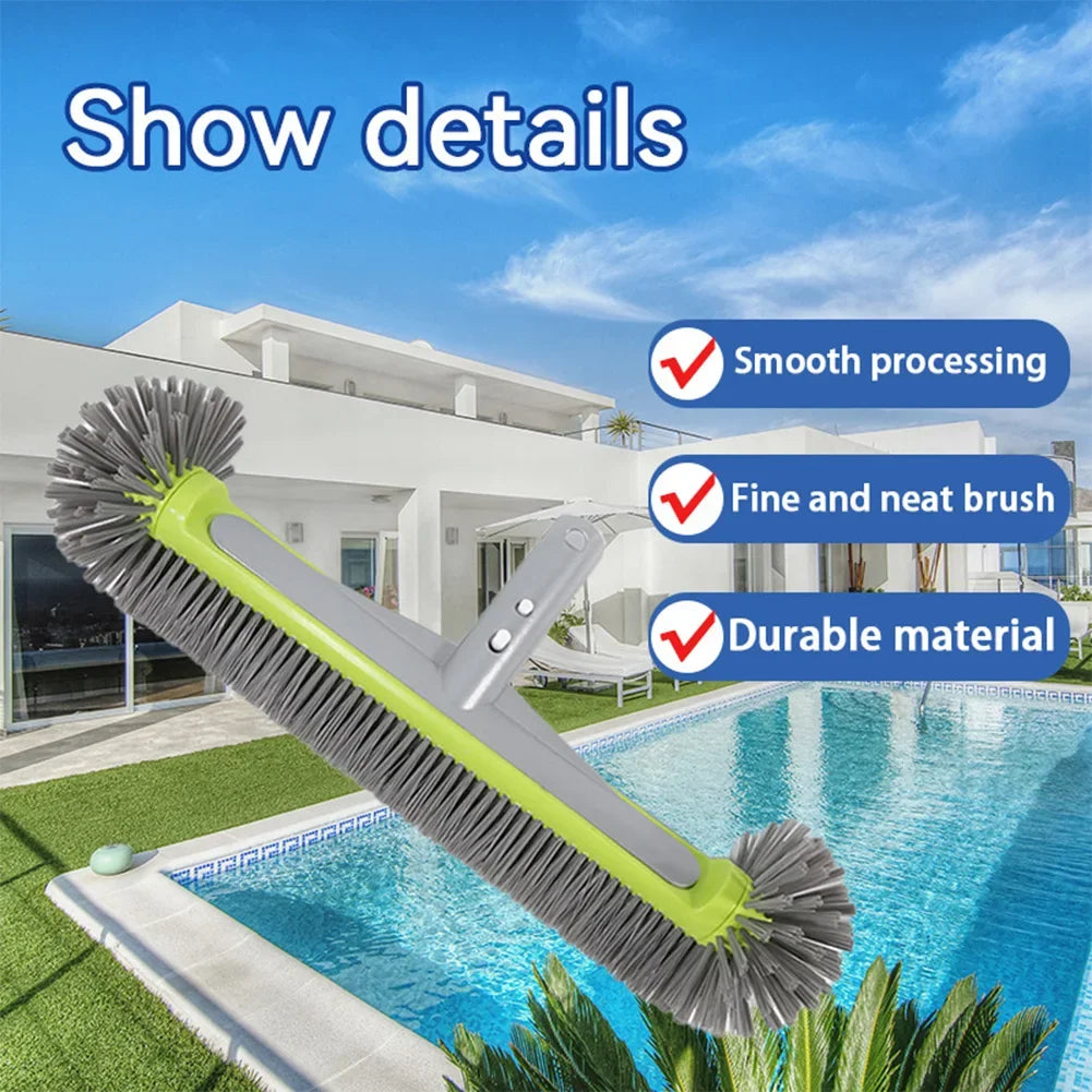 17.5 Inch Pool Brush Head with Round Ends Swimming Pool Scrub Brushes Cleaning Brush Head for Cleaning Pool Walls