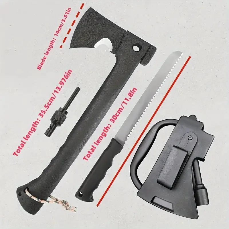Ultimate Outdoor Survival Axe with Fire Starter