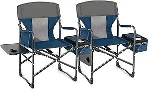 Camping Chairs, Folding Camp Chair with Side Table