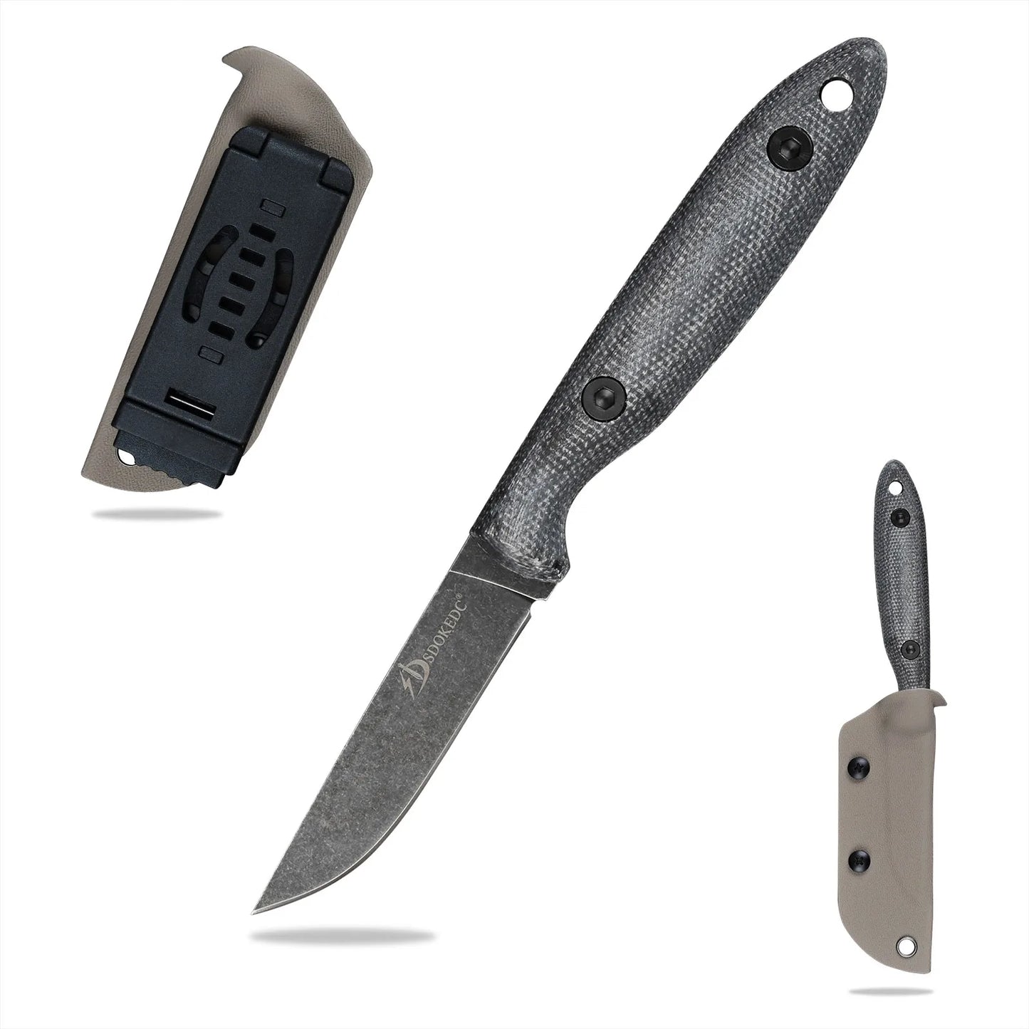 SDOKEDC Knives DC53 Steel Fixed Blade Knife Micarta Handle