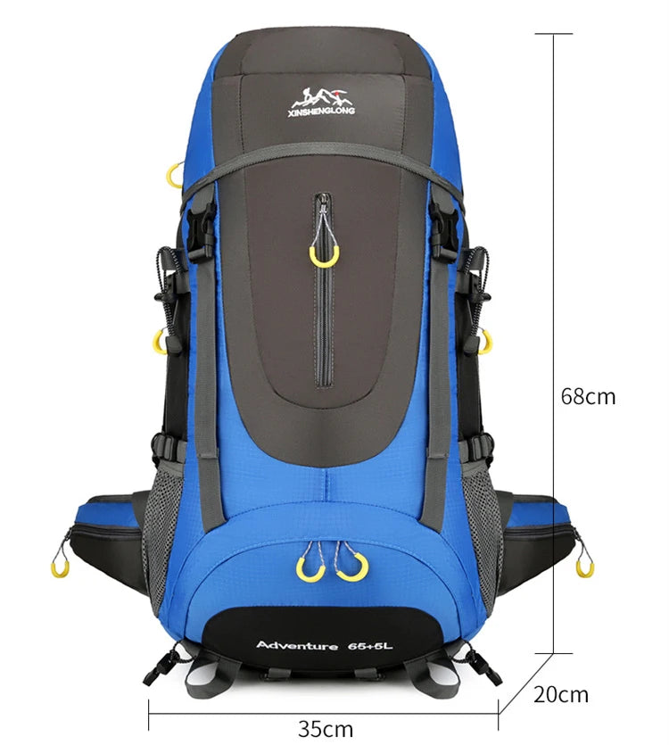 New Large Capacity 70L Backpack Waterproof Mountaineering Bag