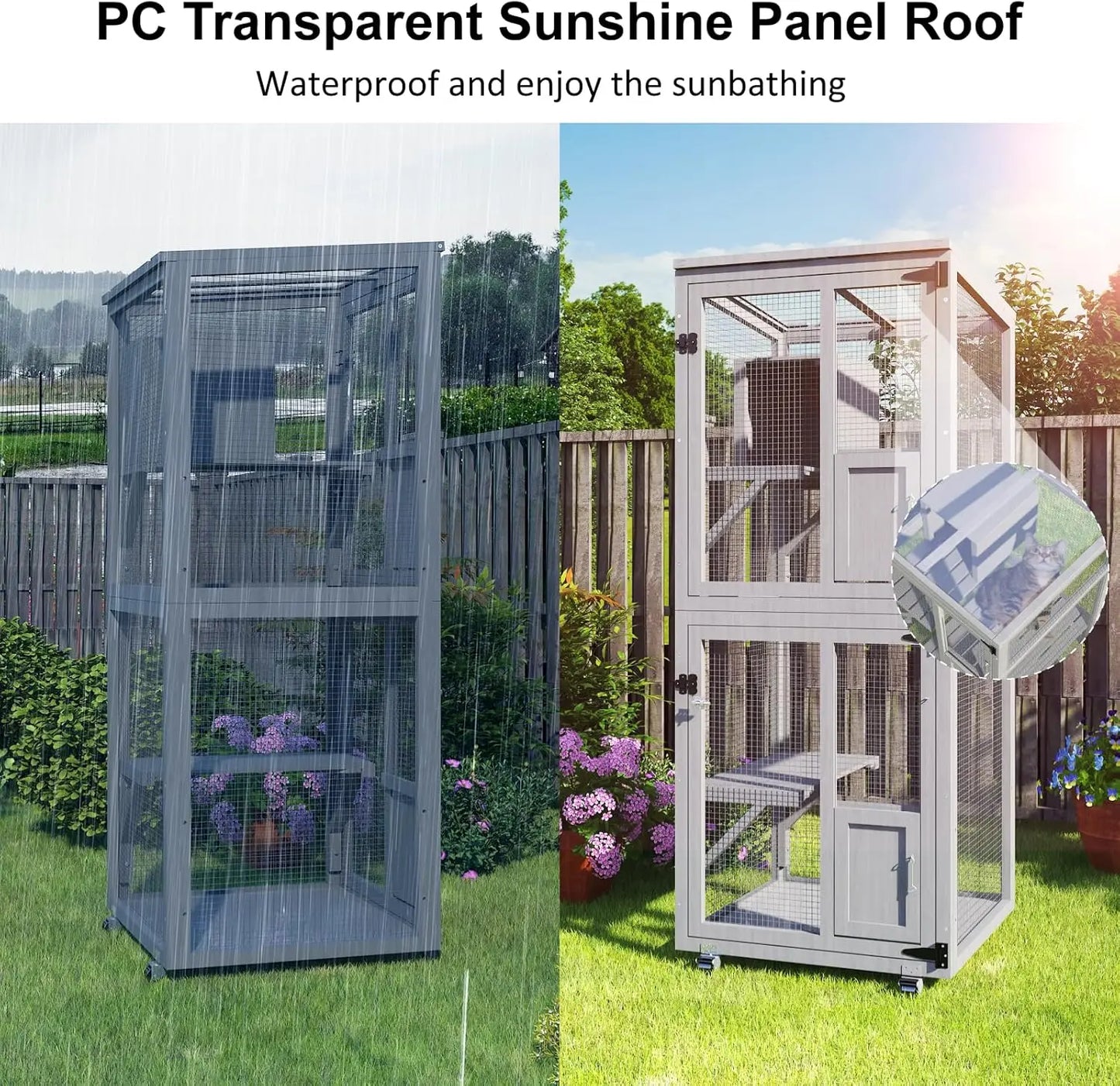Cat Catio Outdoor Enclosure, 4 Tiers