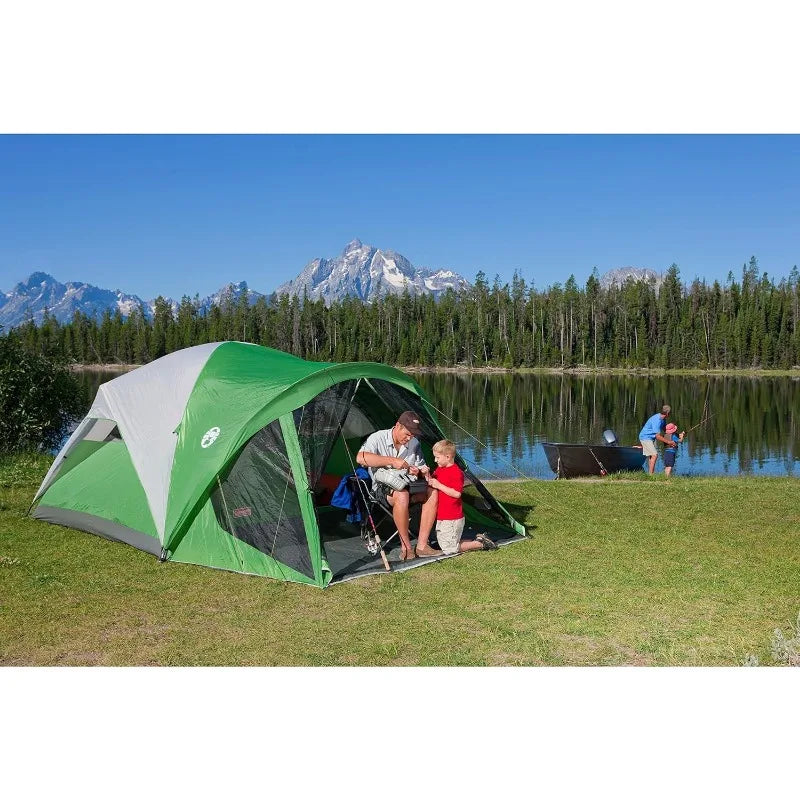 Coleman Evanston Screened Camping Tent, 6/8 Person Weatherproof