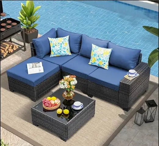 5 Pieces Outdoor Patio Furniture Set