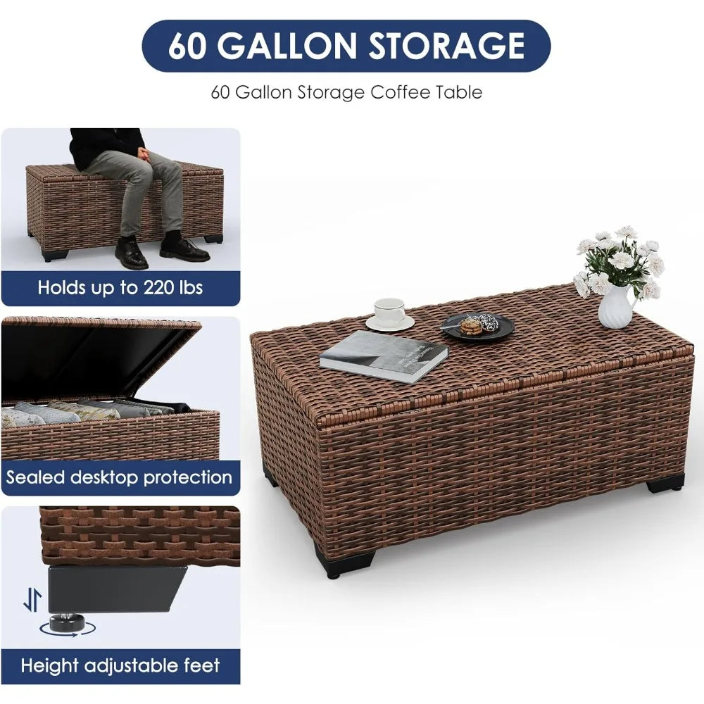 Patio Furniture Set 6 Pieces Outdoor Sectional Furniture