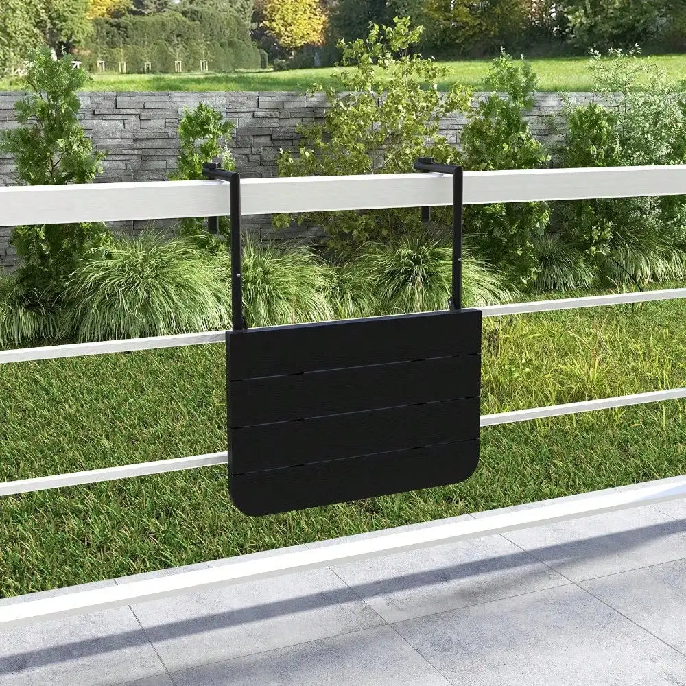 Outdoor Railing Table Folding Hanging 3-Level Adjustable Height