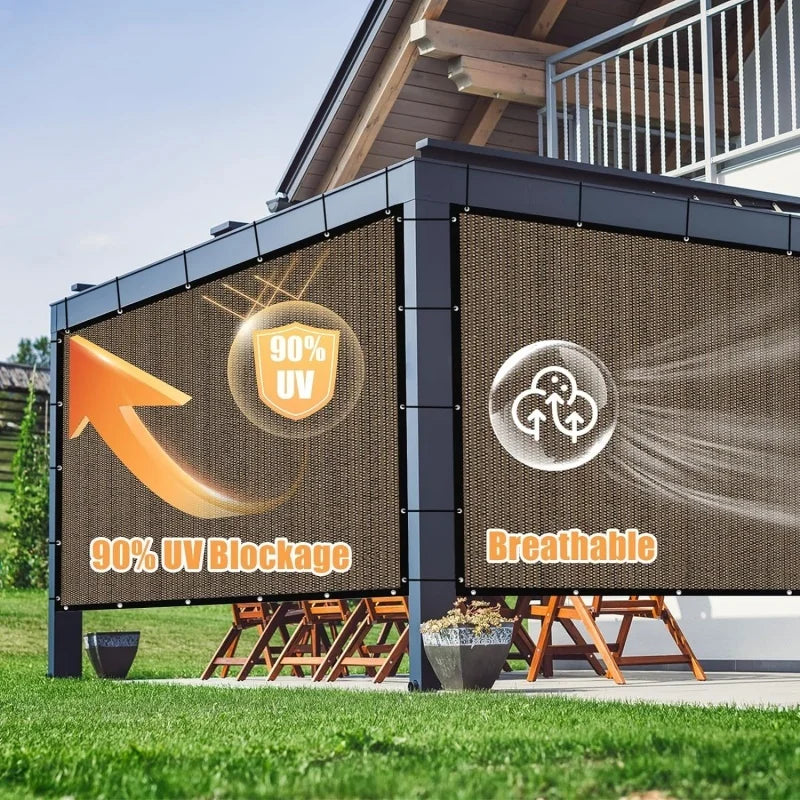 Brown Sunshade Cloth - Professional Sun Protection Design, 90% Ultraviolet Barrier Rate