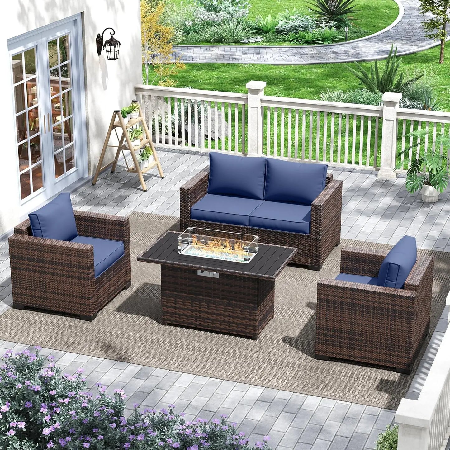 Patio Furniture Set 6 Pieces Outdoor Sectional Furniture