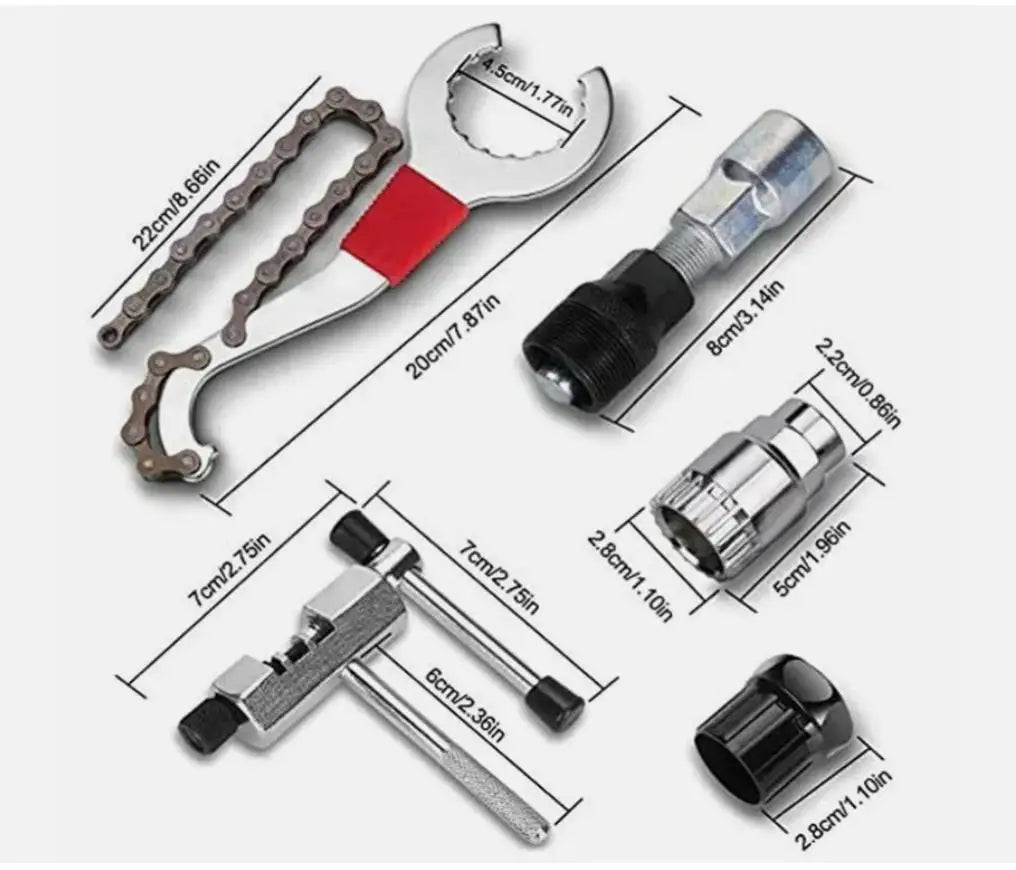 Bicycle Repair Tool Kits Chain Breaker Flywheel Remover Cutter Crank Puller Bike Wrench MTB Road Bikes Maintenance Tools Bracket