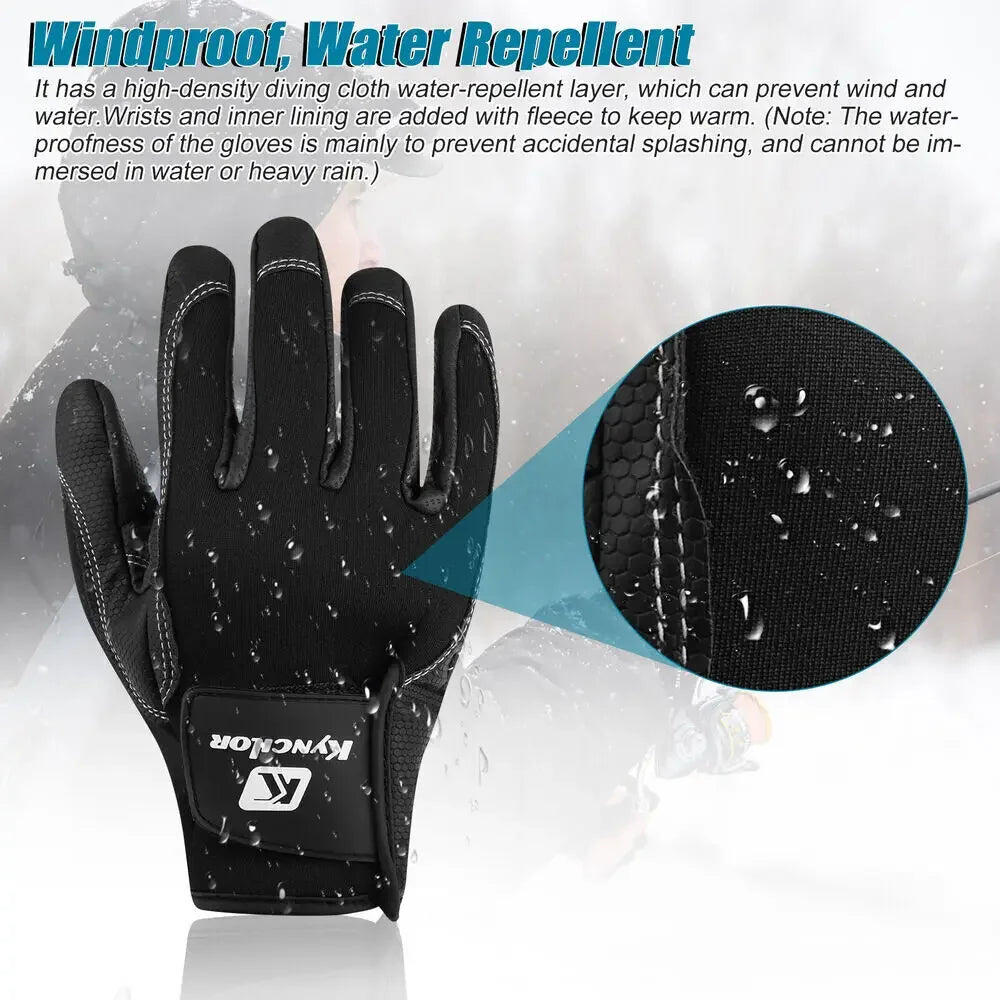 Winter Fingerless Fishing Gloves For Men Women Cold Weather Windproof