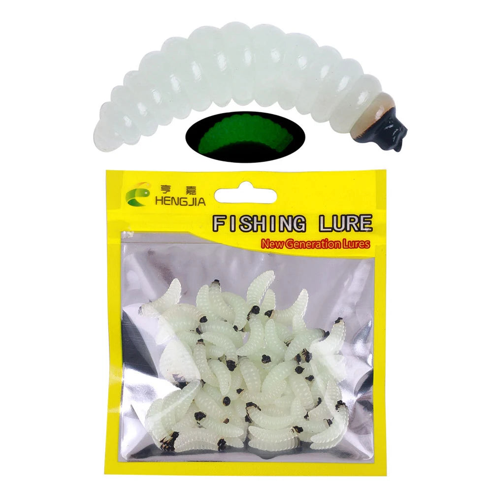 Artificial Bread Worm Baits / Maggot Grub Soft Fishing Lure