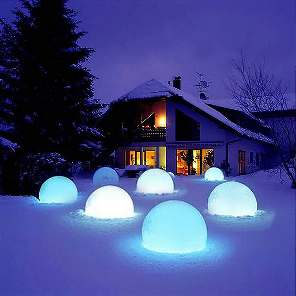 LED Beach Ball Pool Toys Floating Pool Light With Remote13 Colors Glow In Dark Party Decor Pool/Beach