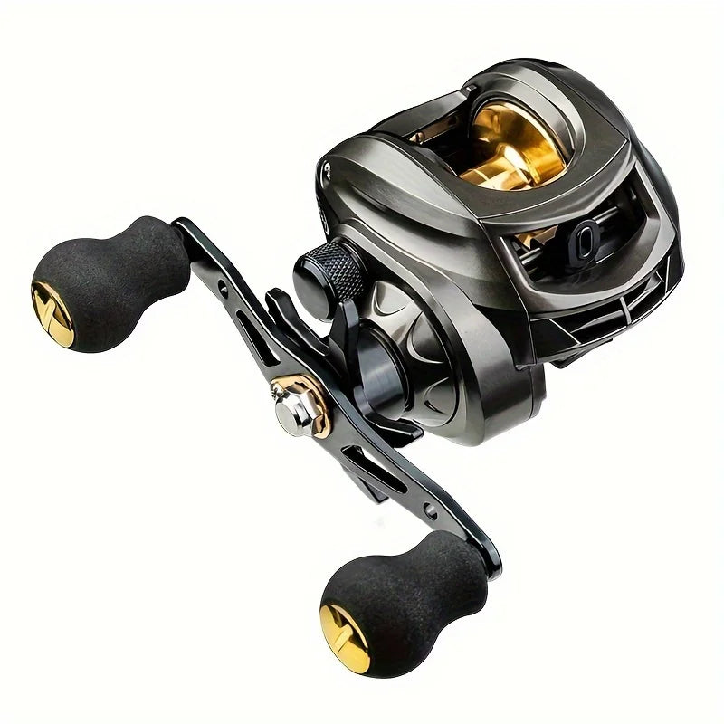 Integrated Ak Water Drop Wheel, Durable Stainless Steel Left and Right Hand, Interchangeable Enhanced Type 7:2:1 Speed up to Resistance 8kg - Perfect for Saltwater and Freshwater Fishing