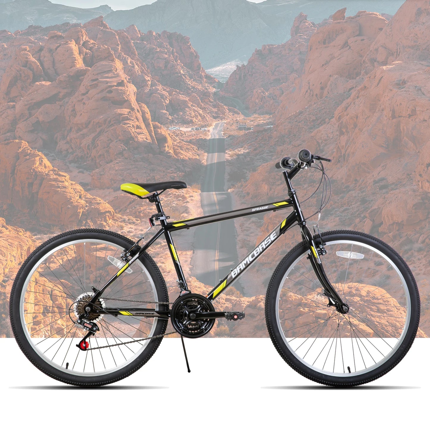 Hiland 26 inch Mountain Bike for Men Women, 21 Speeds High-Carbon Steel Frame, Sport Cycling MTB Bicycle for Adult