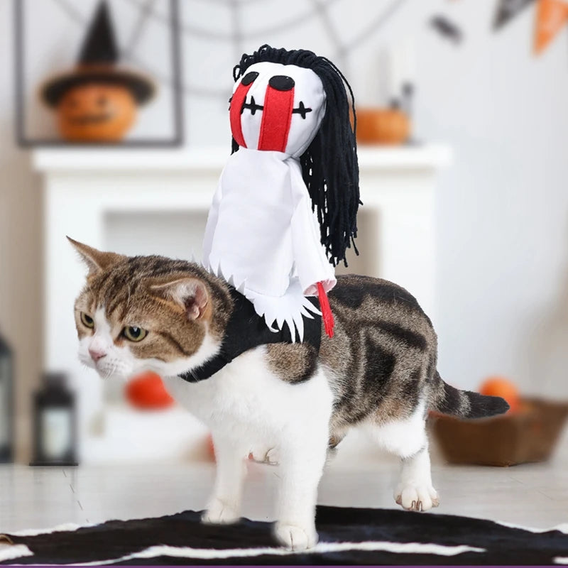 Pet Halloween Costume Funny Knight Ghost