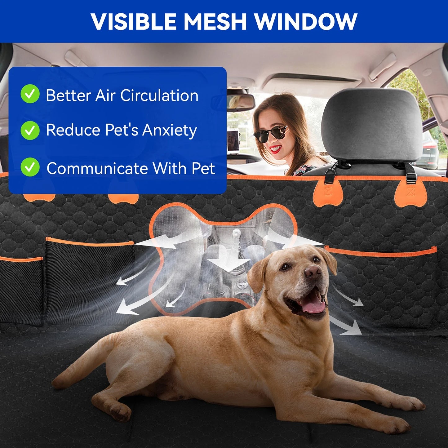 Wear-resistant Dog Car Seat Cover Portable Dog Carrier Outdoor Protective Cover