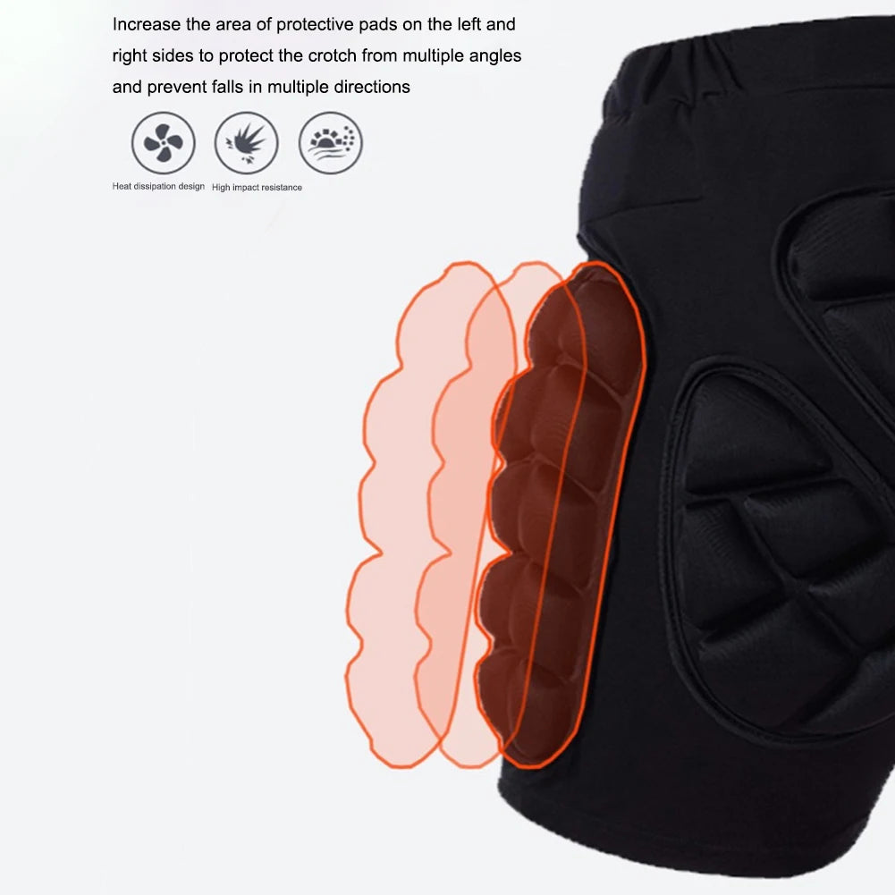 3D Protective Padded Shorts Breathable Winter Skating Protective Hip Pad