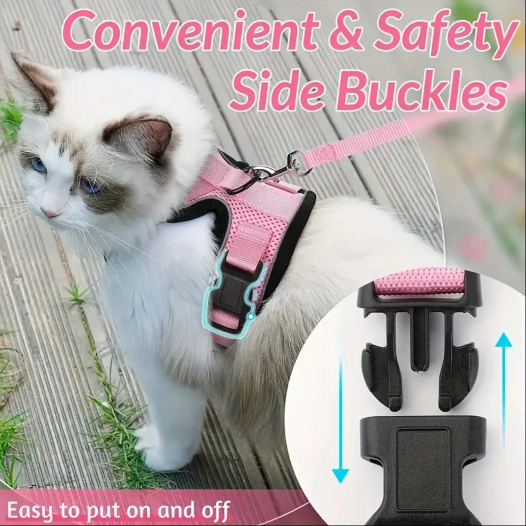 Cat Leash Non-Slip Adjustable Leash /Vest