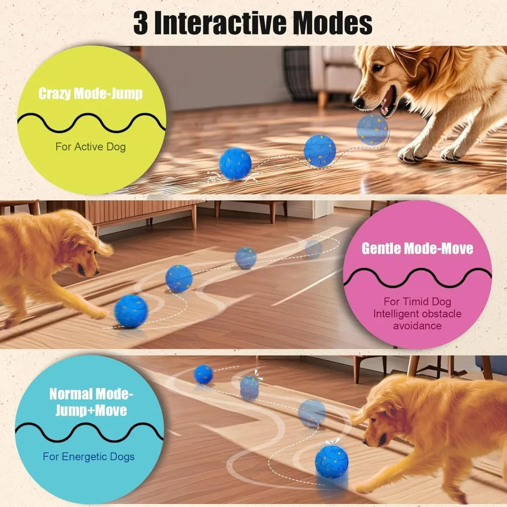 Interactive Dog Ball, Smart Dog Toy for Medium and Large Dogs