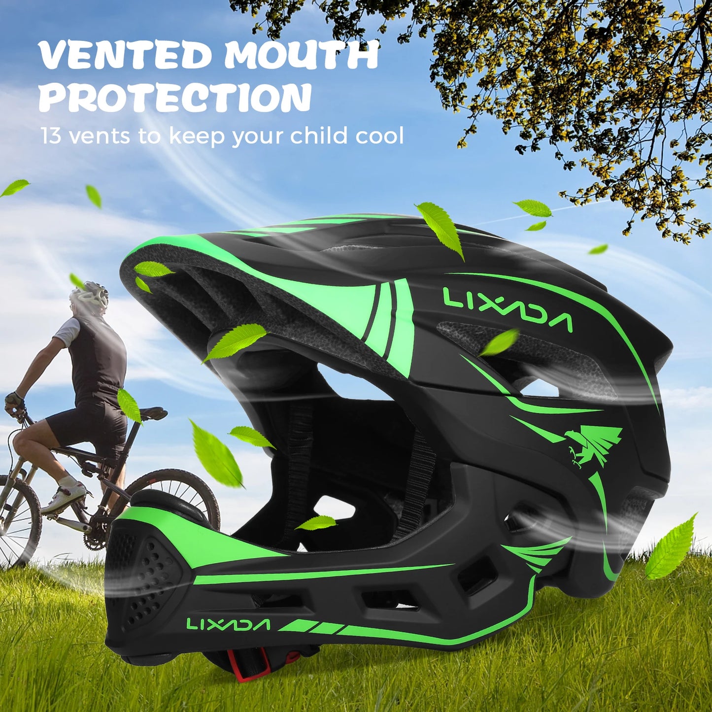 Lixada Kids Detachable Full Face Helmet