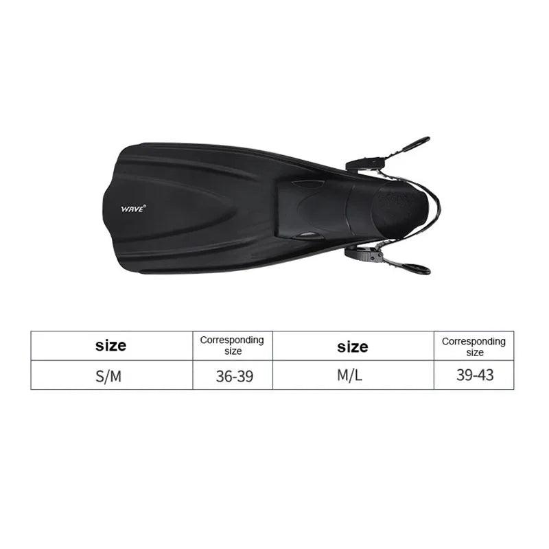 Oulylan Adjustable Short Adult Snorkel Foot Swimming Fins