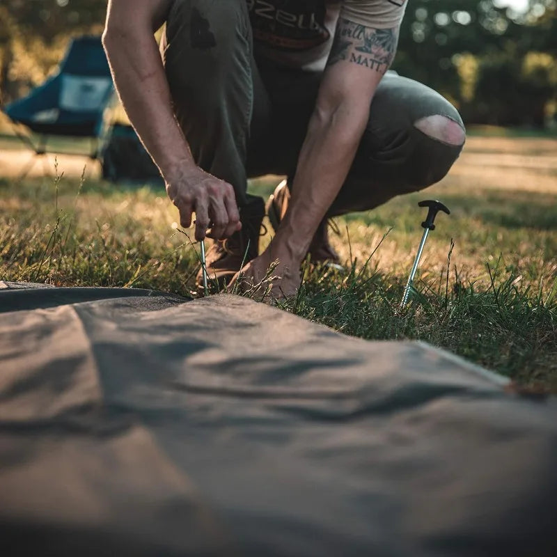 Gazelle Tents™, T4 Plus/T8 Tent Footprint, 300D, Waterproof Ground Tarp, 4 Tack Down Stakes,