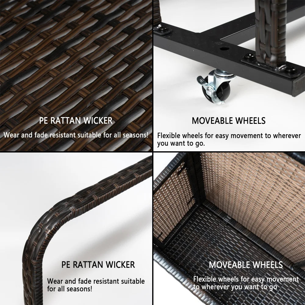 Outdoor Storage Solution with Convenient Mobility Poolside Float Storage