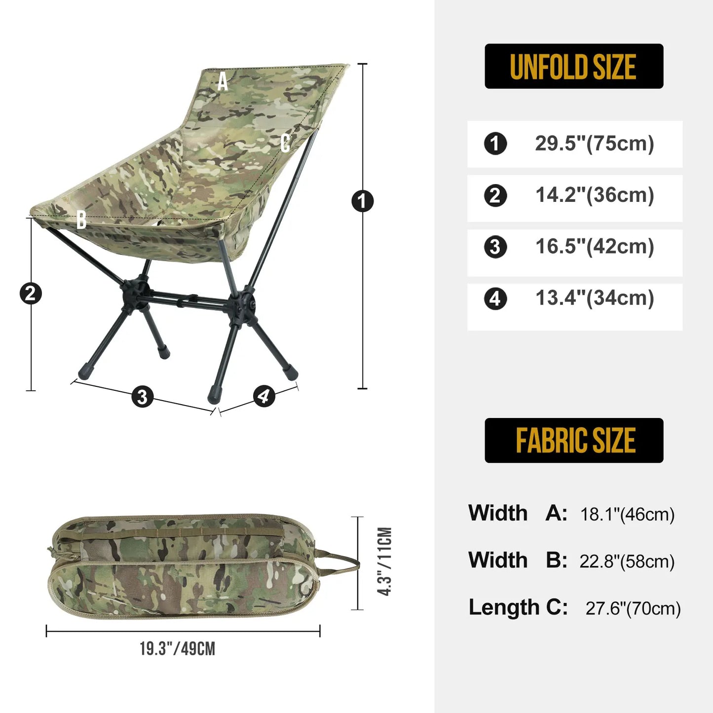 OneTigris Portable Camping Chair