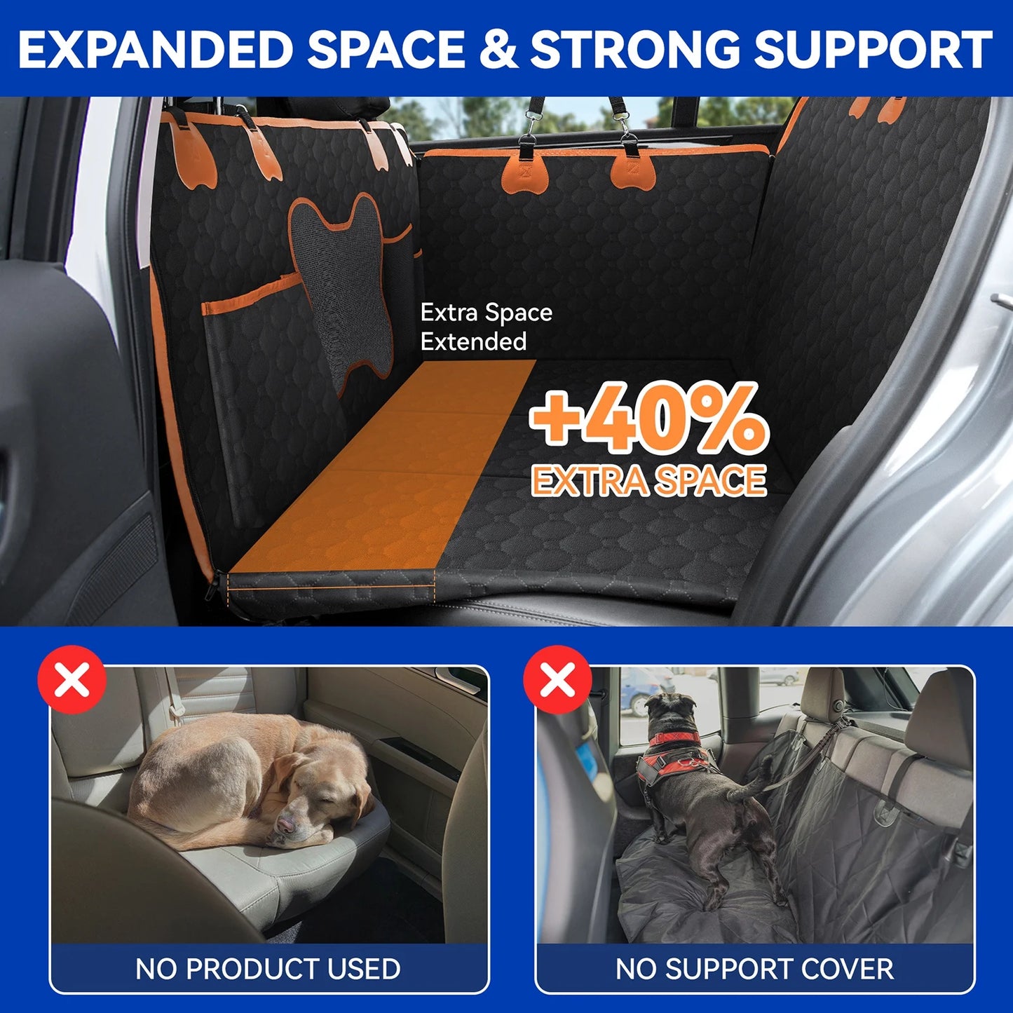 Wear-resistant Dog Car Seat Cover Portable Dog Carrier Outdoor Protective Cover
