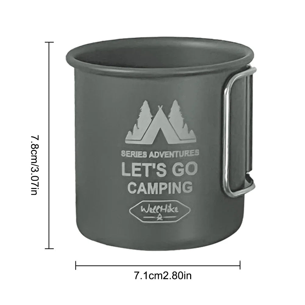 Camping Coffee Mug Aluminum Tea Cup With Handle