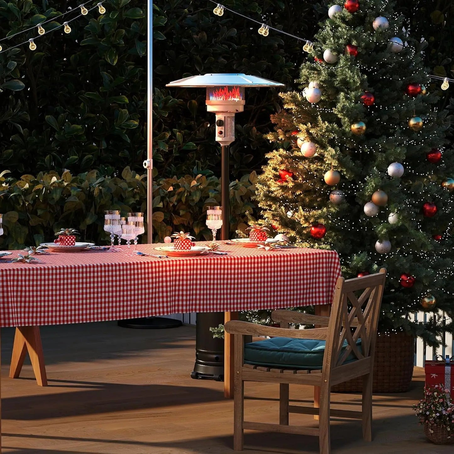 Patio Heater for Outdoor Use with Wheels