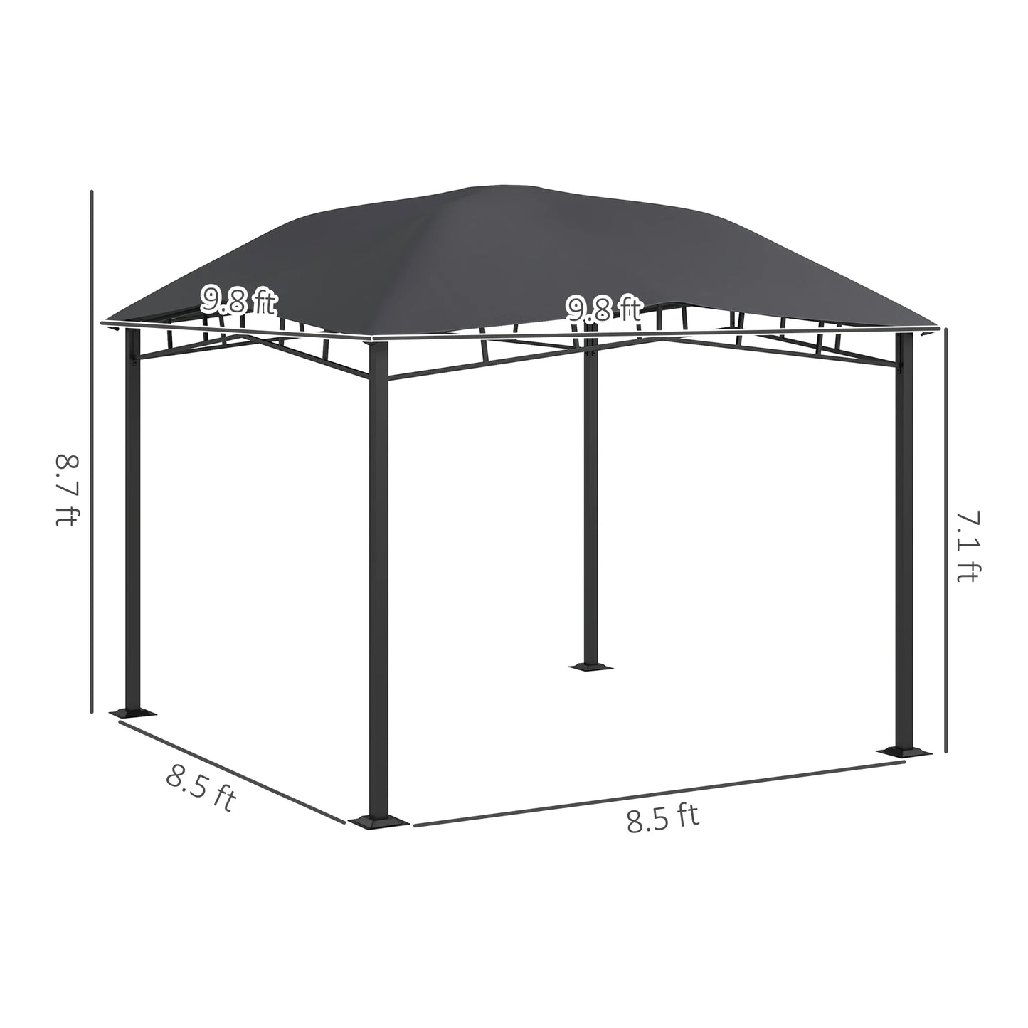 10' X 10' Soft Top Patio Outdoor Canopy Gazebo Tent