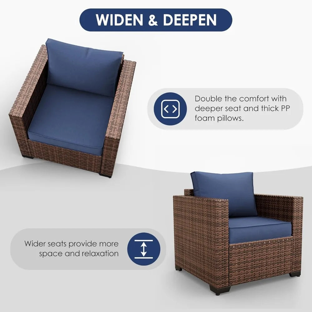 Patio Furniture Set 6 Pieces Outdoor Sectional Furniture