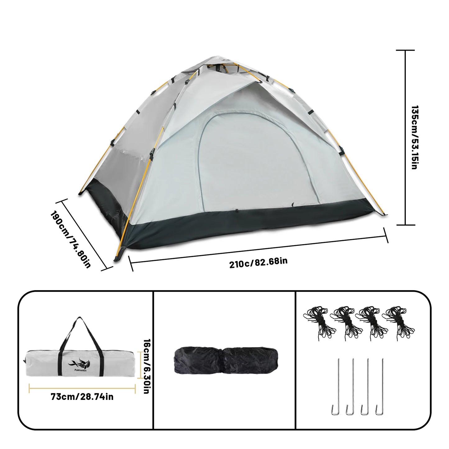 2-4 Person Camping Windproof Tents, Easy To Set Up