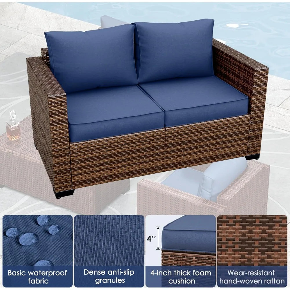 Patio Furniture Set 6 Pieces Outdoor Sectional Furniture