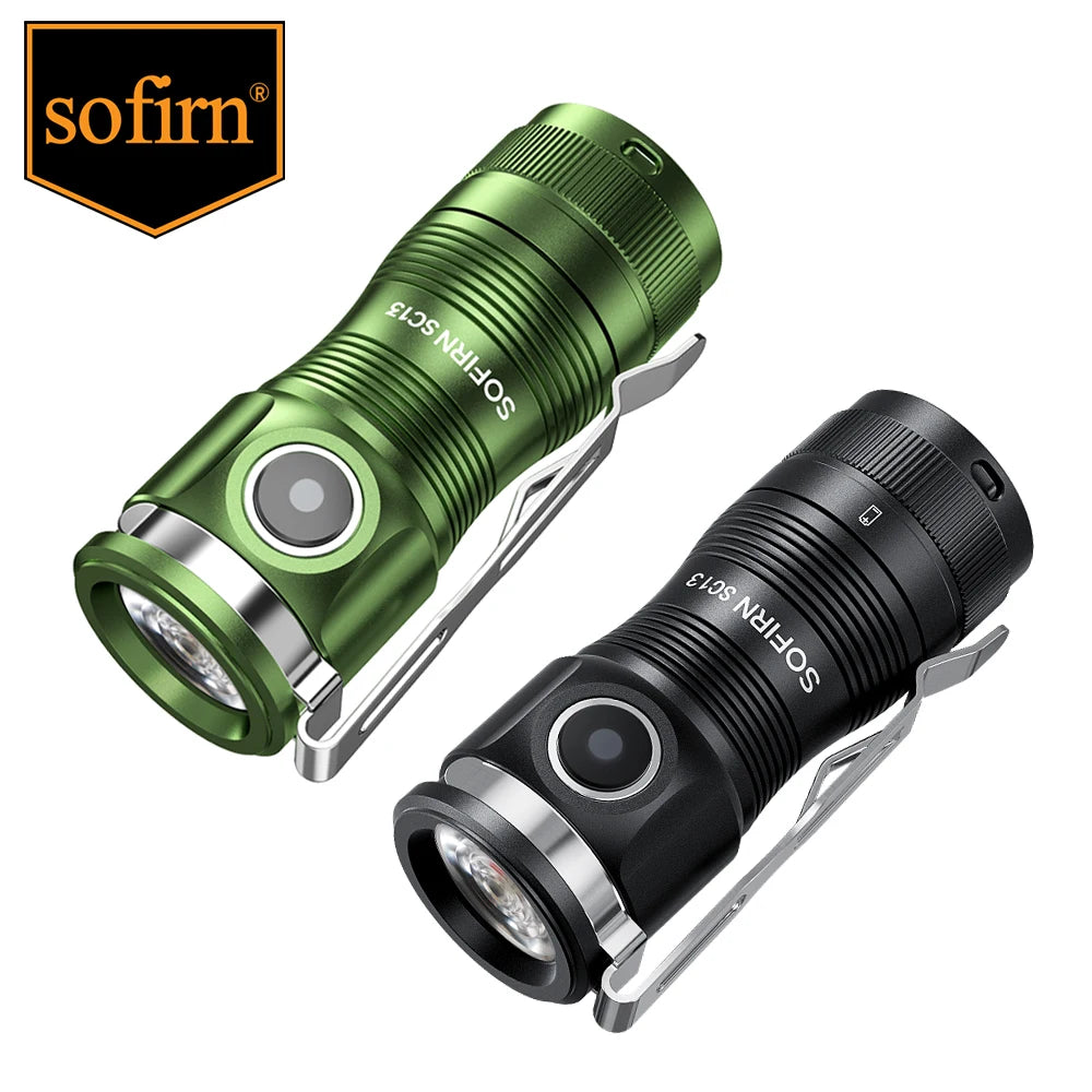 Sofirn Mini SC13 SST40 LED 1300lm Tactical 18350 Rechargeable Flashlight
