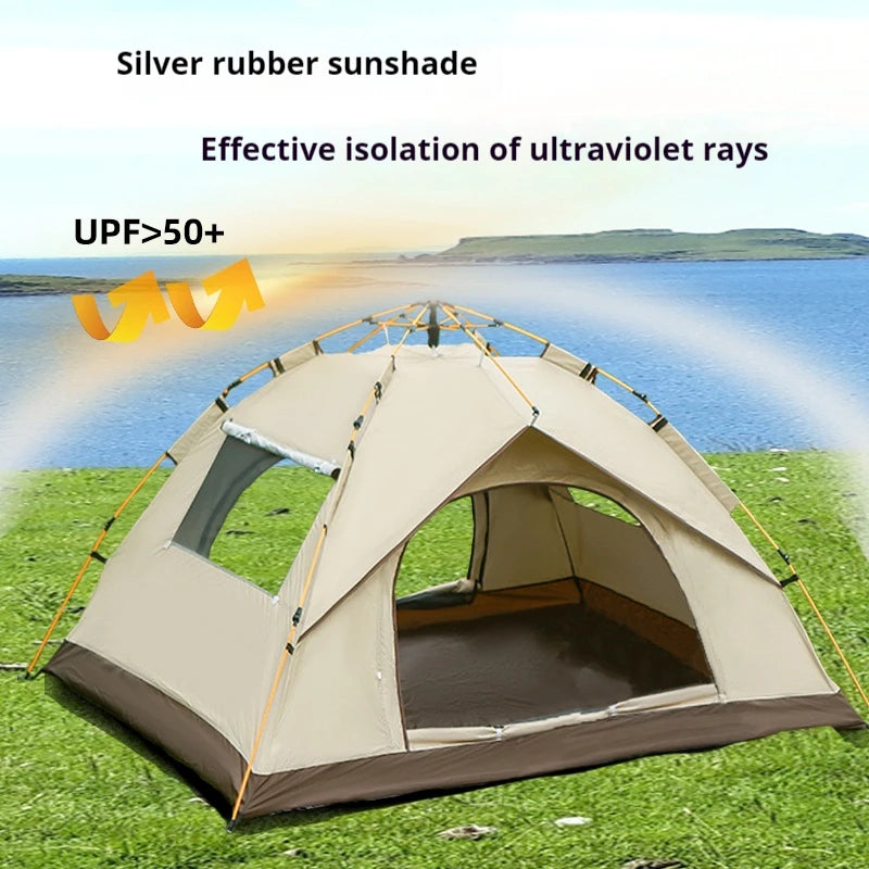 Outdoor Sunshade Self-Driving Travel Camping Tent 4 Person