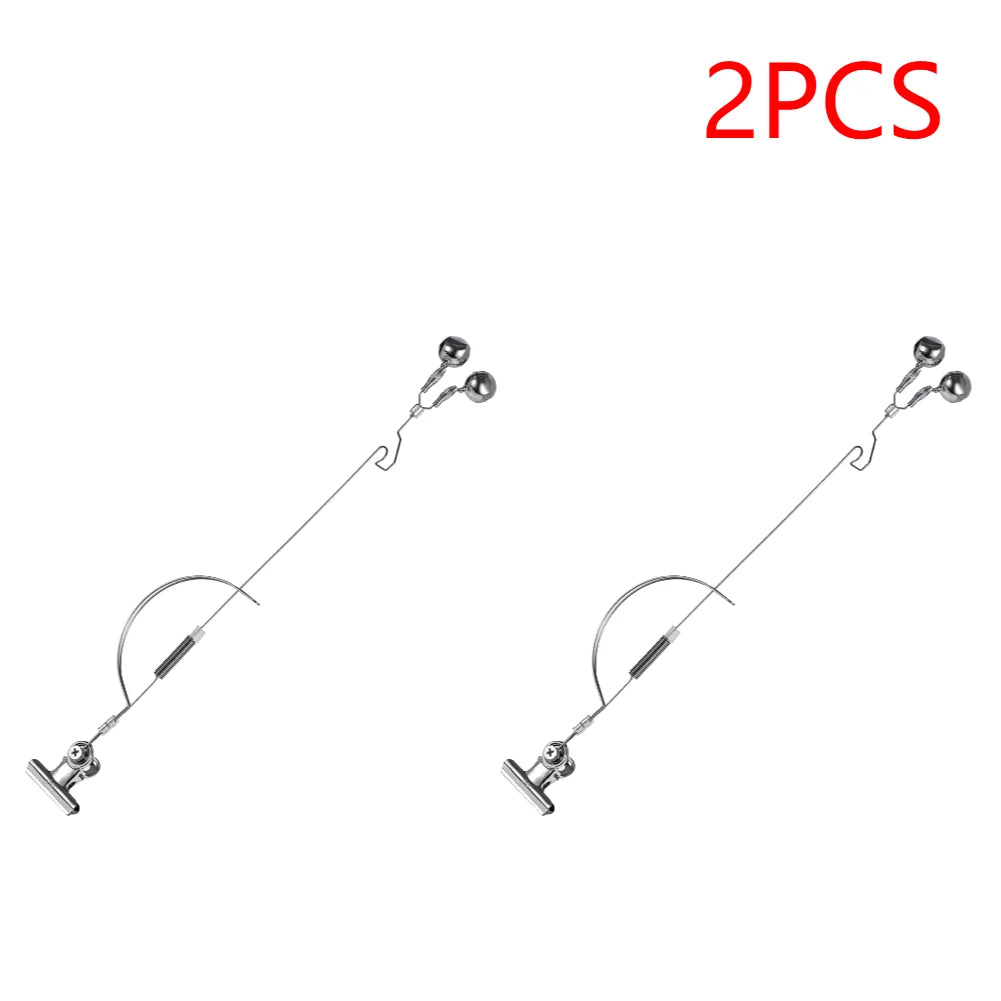 1/2Pcs Fishing Rod Bite Bait Alarm Stainless Steel