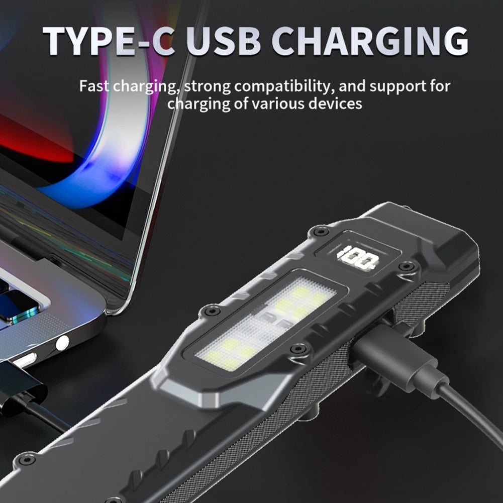LED Ultra Slim Flashlight IPX44 Waterproof Super Bright Flashlight 1200LM Mini Camping Light