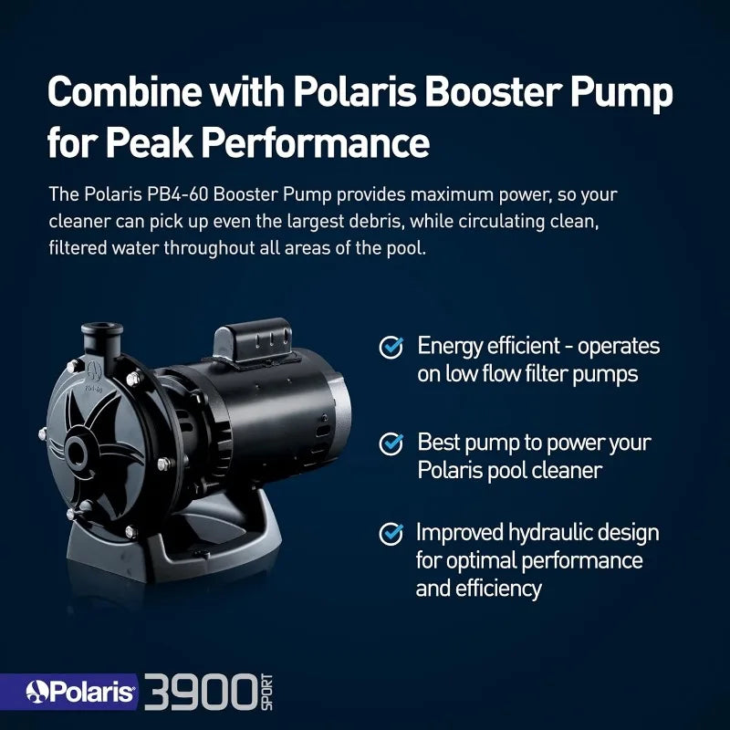 Polaris Vac-Sweep 3900 Sport Pressure Inground Pool Cleaner, Triple Jet Powered, with a Dual Chamber SuperBag for Debris