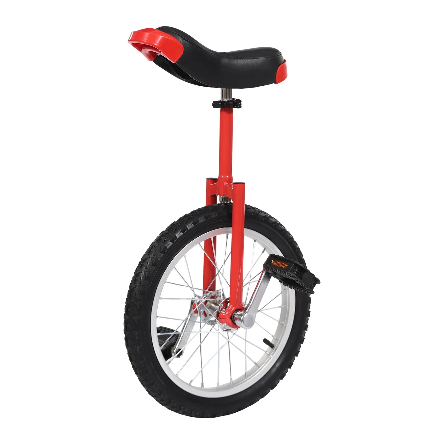 16Inch Outdoor Wheel Unicycle Steel Teenagers Kids Balance Exercise Bike, Height Adjustable Load 50Kg Blue/Yellow/Red
