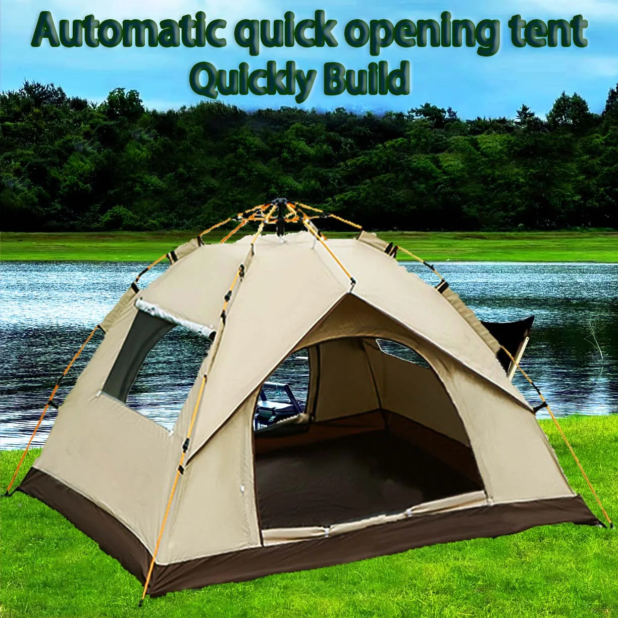Outdoor Sunshade Self-Driving Travel Camping Tent 4 Person