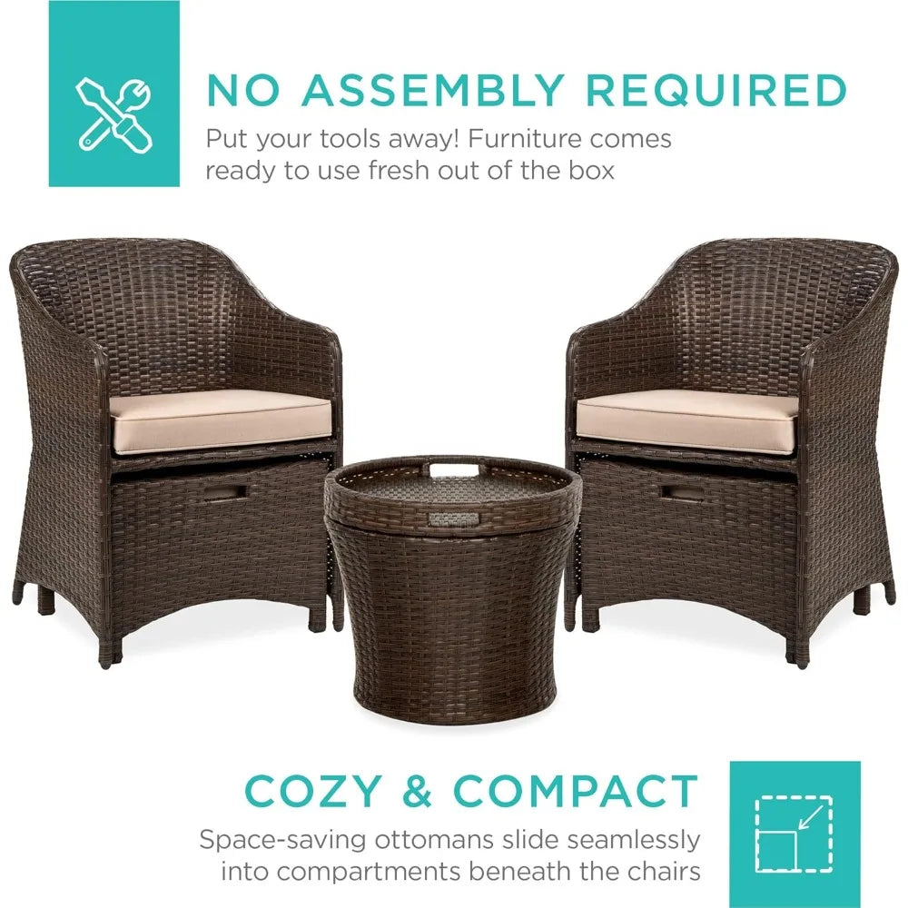 5-Piece Outdoor Patio Furniture Set, No Assembly Required