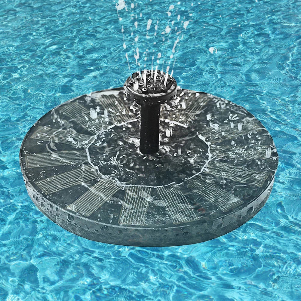1W Floating Solar Powered Water Fountain Pump with 6 Nozzles