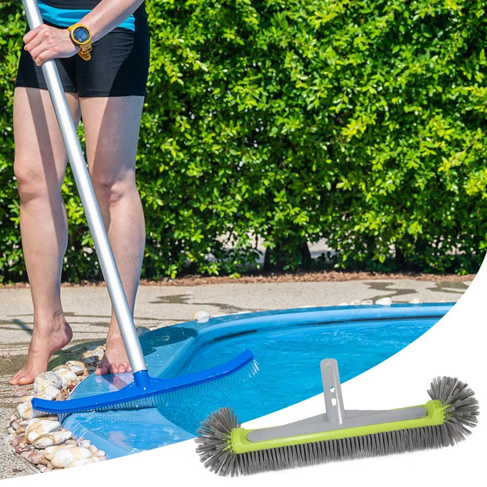 17.5 Inch Pool Brush Head with Round Ends Swimming Pool Scrub Brushes Cleaning Brush Head for Cleaning Pool Walls
