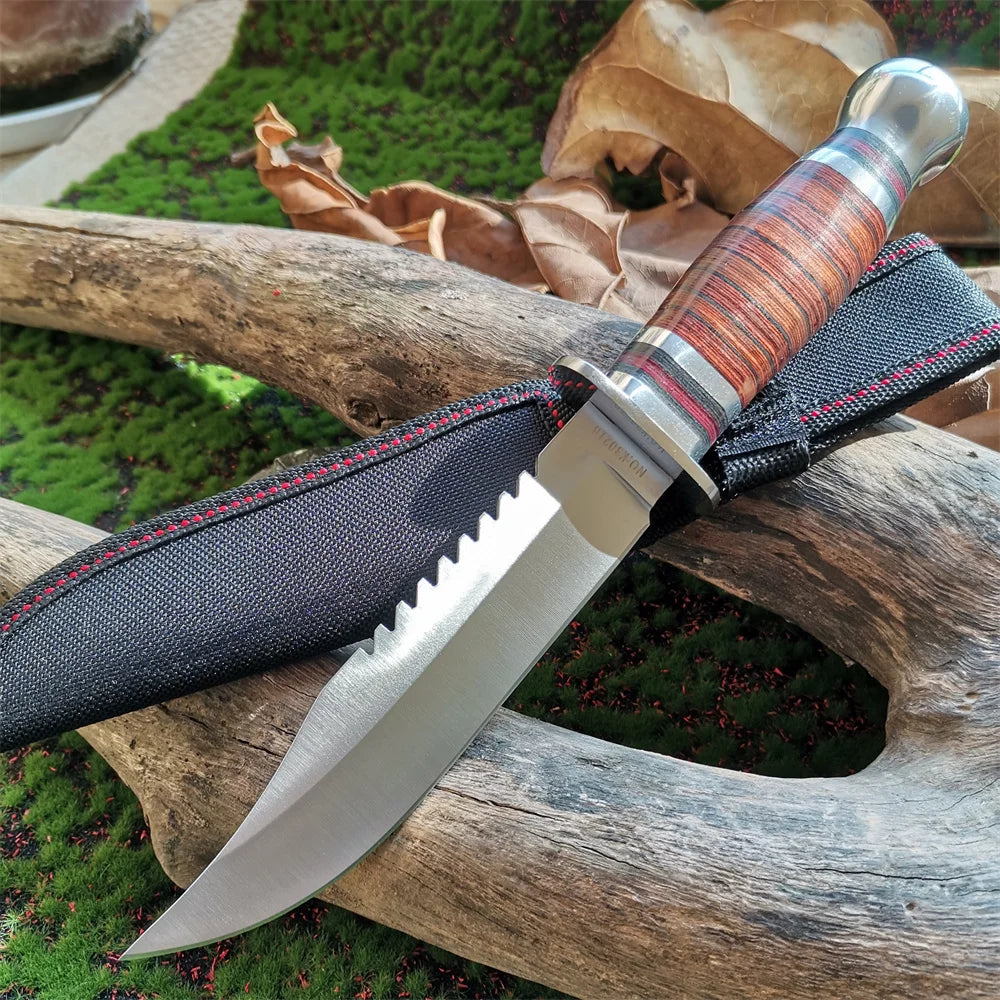 High-Quality 8CR15Mov Steel Blade Hunting Knife