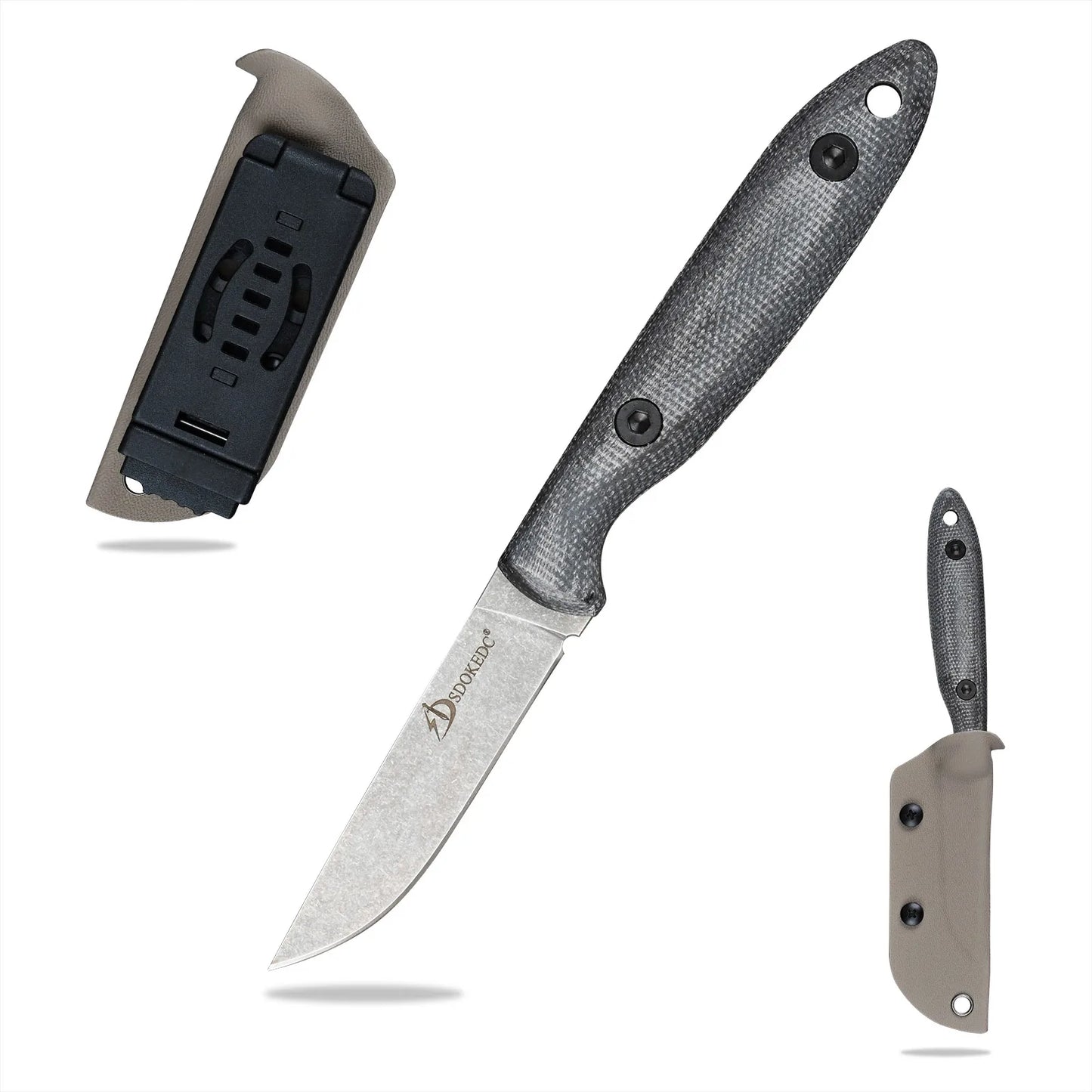 SDOKEDC Knives DC53 Steel Fixed Blade Knife Micarta Handle
