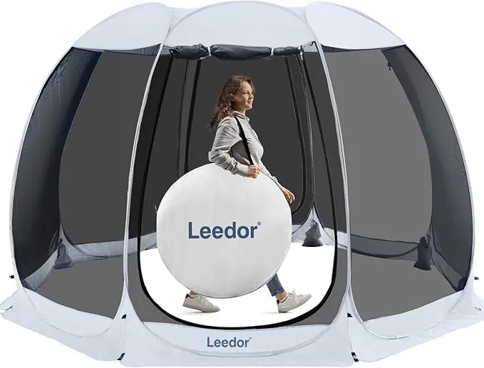 Leedor Screen House Tent for 6-10 Person, Instant Setup Mesh Net Outdoor Gazebo Sun Shade Dome Tent Pop Up Canopy